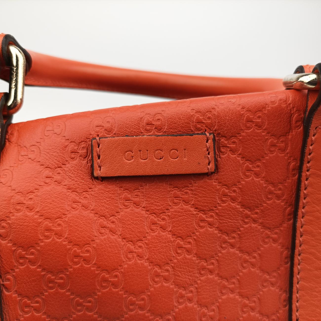 Pre-owned Gucci Microguccissima Orange Leather 449646 shoulderbag | stylenewstar