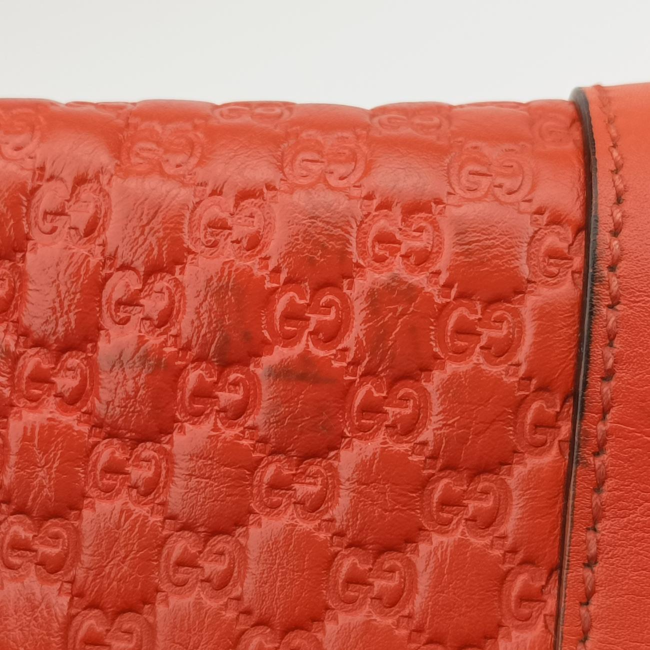 Pre-owned Gucci Microguccissima Orange Leather 449646 shoulderbag | stylenewstar