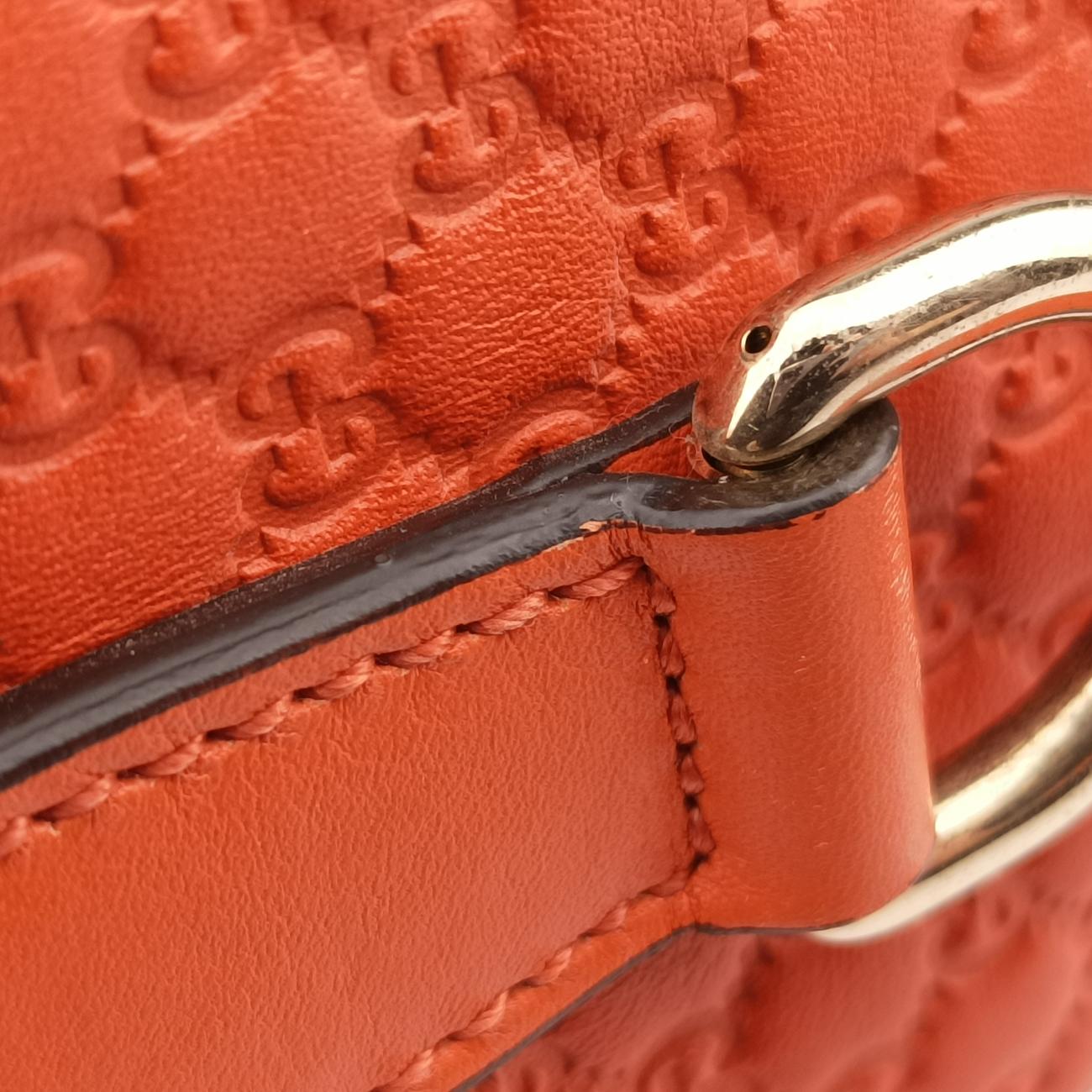 Pre-owned Gucci Microguccissima Orange Leather 449646 shoulderbag | stylenewstar