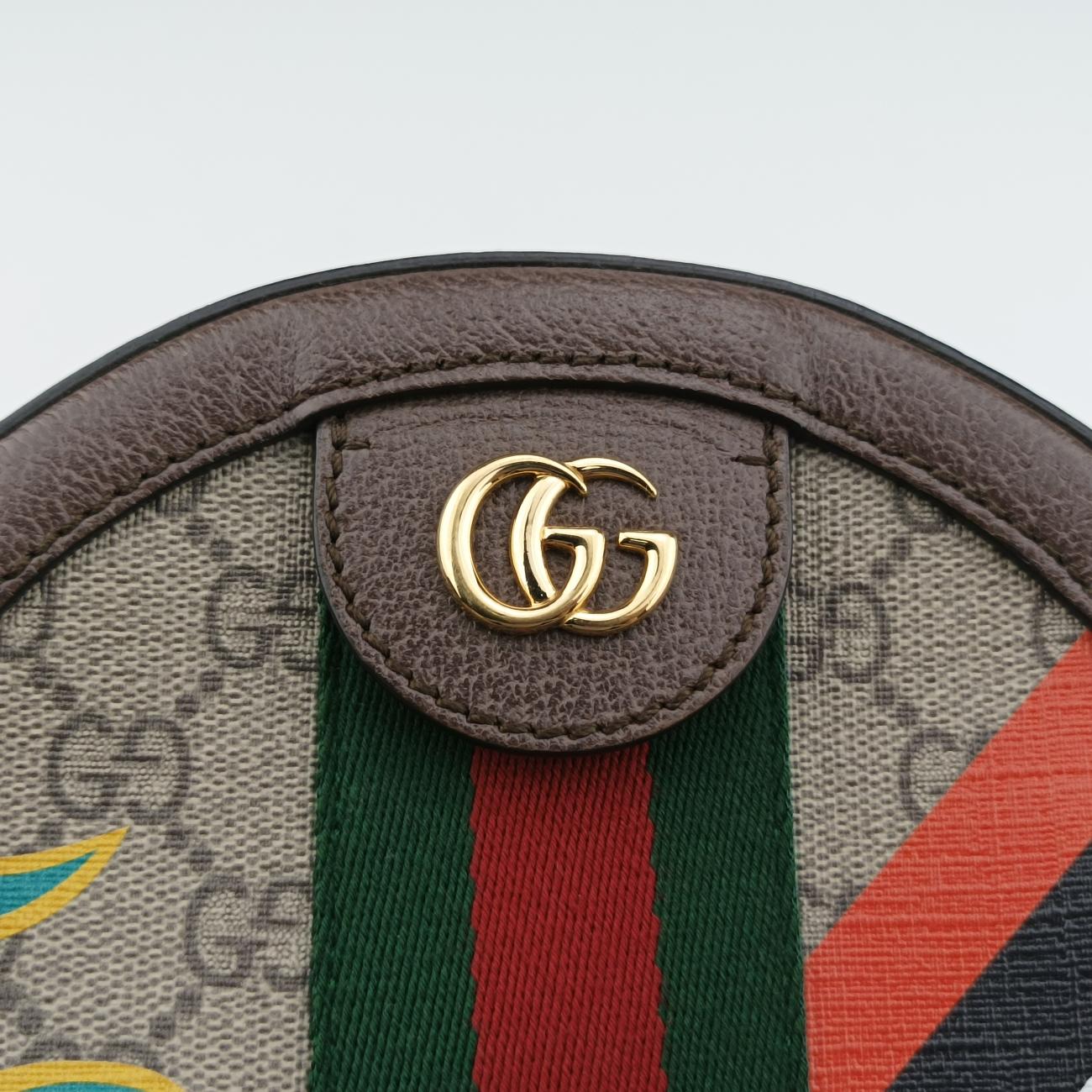 Secondhand Gucci Ophidia Brown×beige×Multicolour PVC coated canvas x leather 574978 shoulderbag | stylenewstar