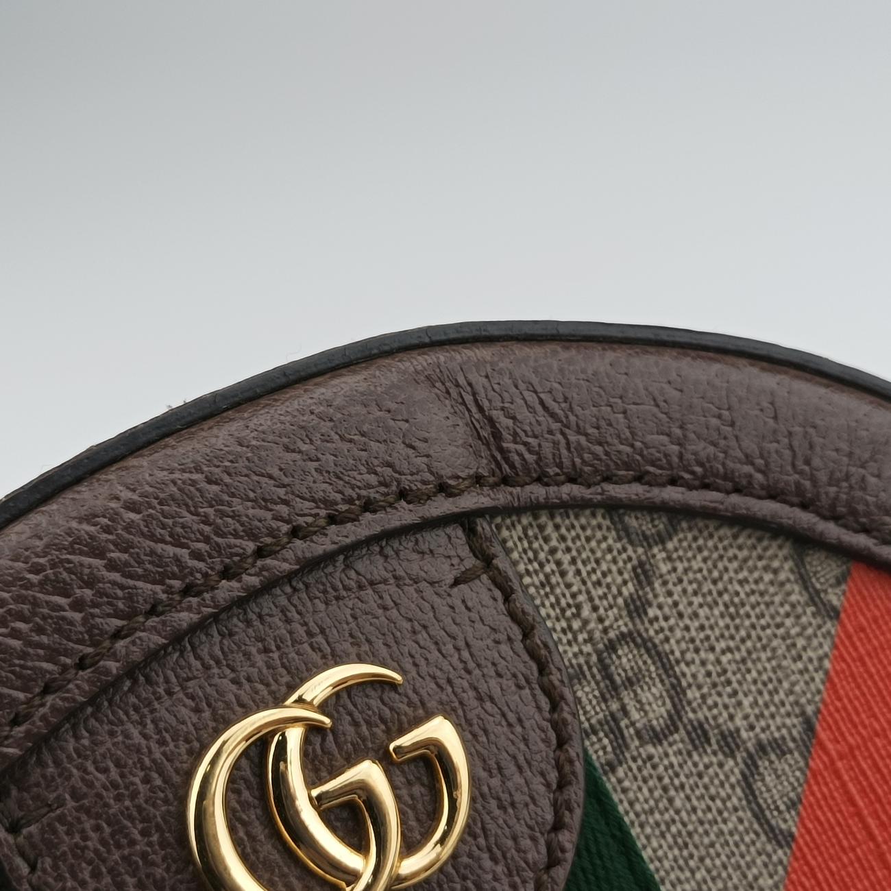 Secondhand Gucci Ophidia Brown×beige×Multicolour PVC coated canvas x leather 574978 shoulderbag | stylenewstar