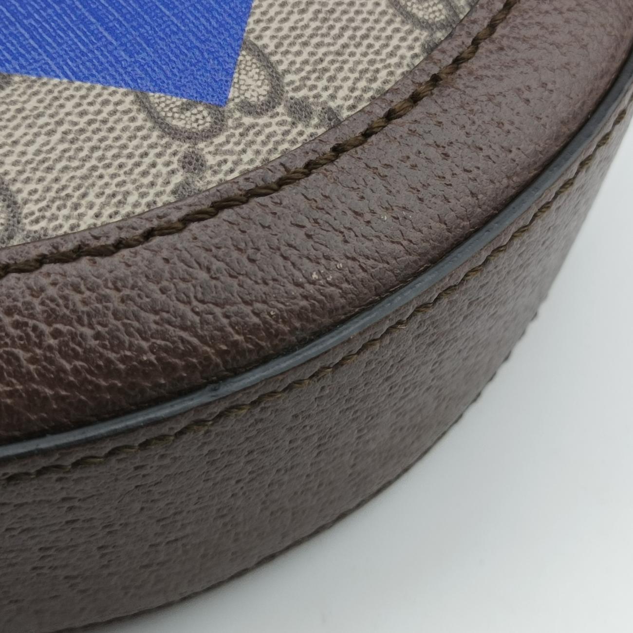 Secondhand Gucci Ophidia Brown×beige×Multicolour PVC coated canvas x leather 574978 shoulderbag | stylenewstar