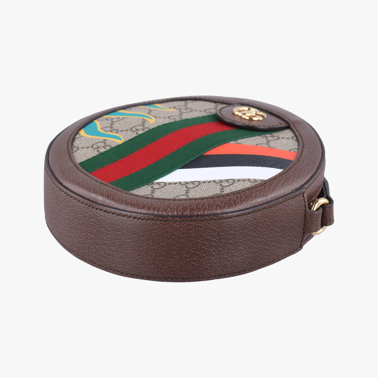 Secondhand Gucci Ophidia Brown×beige×Multicolour PVC coated canvas x leather 574978 shoulderbag | stylenewstar