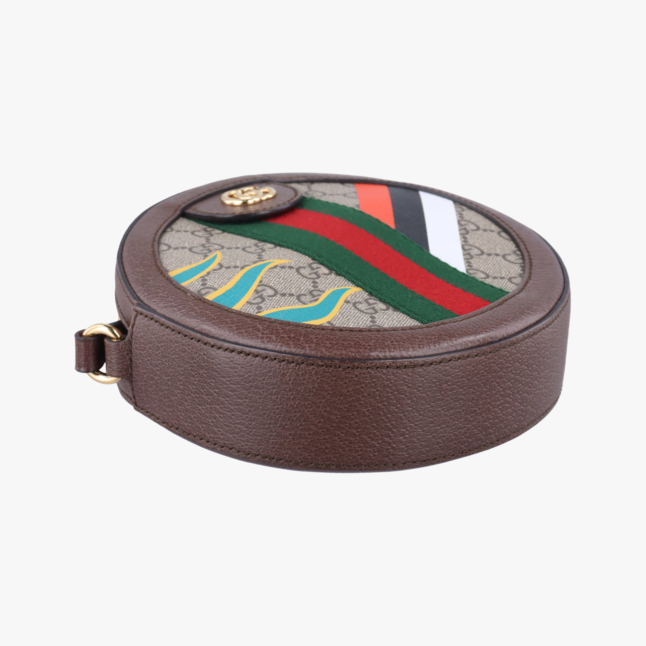 Secondhand Gucci Ophidia Brown×beige×Multicolour PVC coated canvas x leather 574978 shoulderbag | stylenewstar