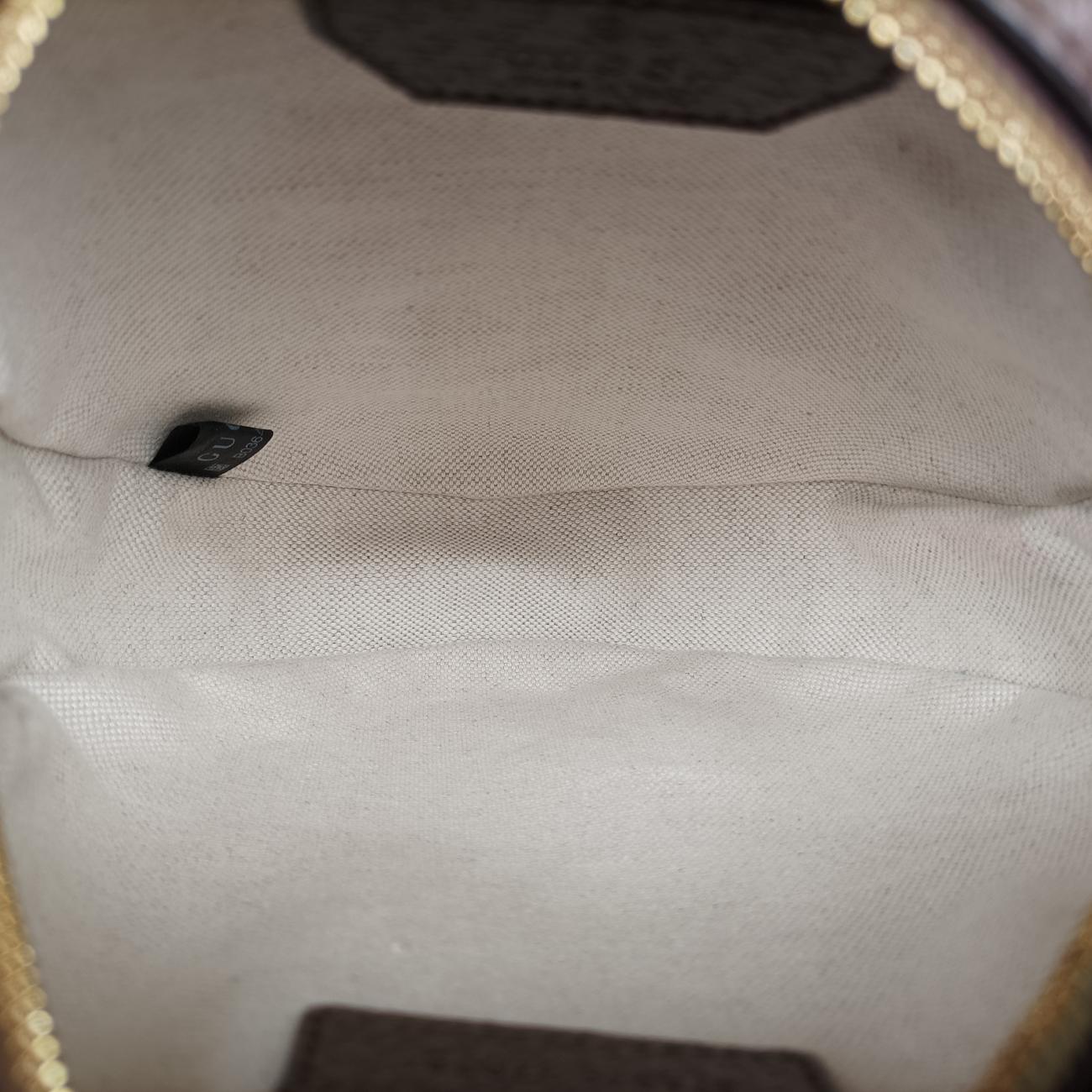 Secondhand Gucci Ophidia Brown×beige×Multicolour PVC coated canvas x leather 574978 shoulderbag | stylenewstar