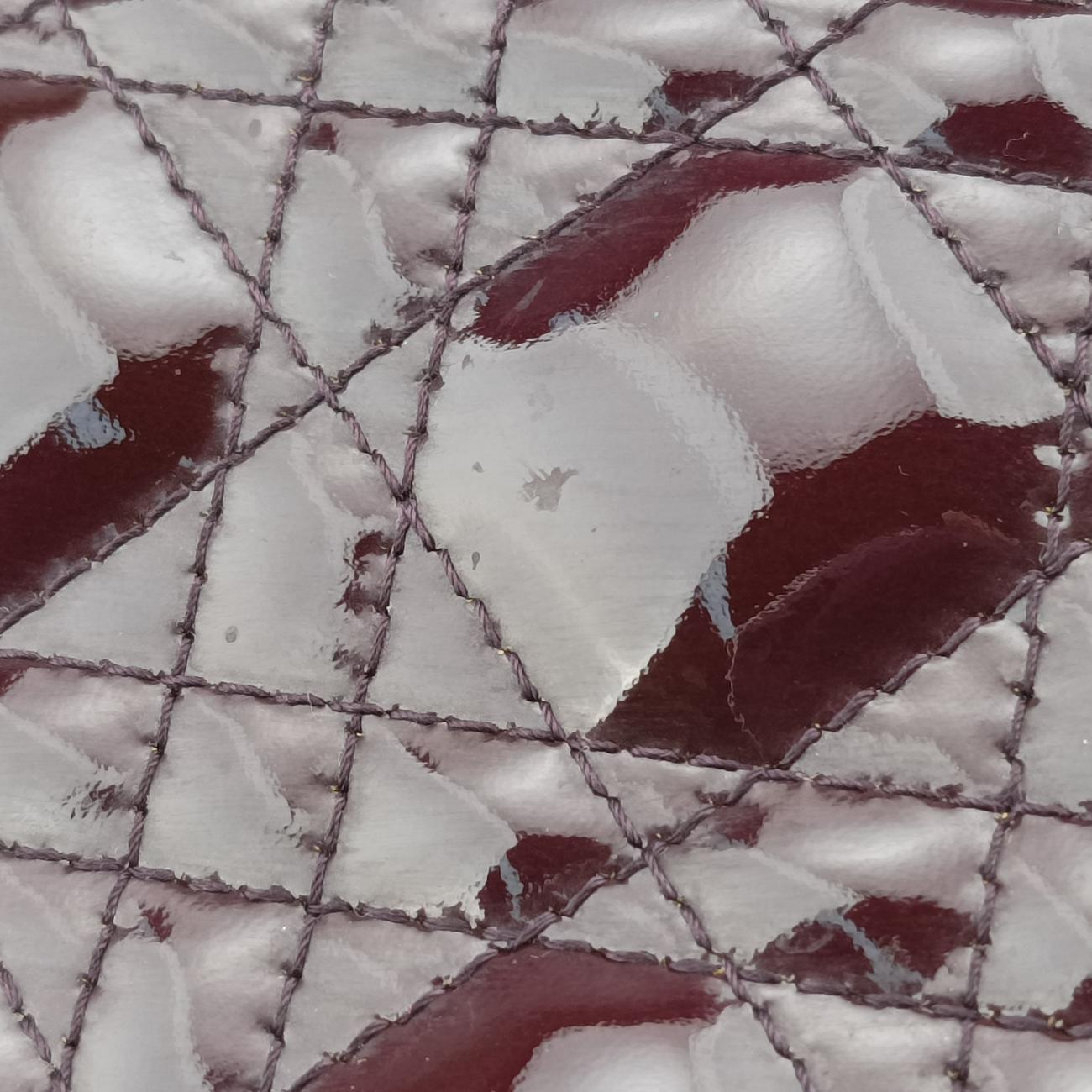 Pre-owned Christian Dior Lady Dior Purple patent  shoulderbag | stylenewstar