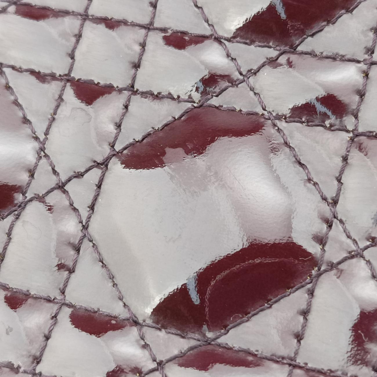 Pre-owned Christian Dior Lady Dior Purple patent  shoulderbag | stylenewstar