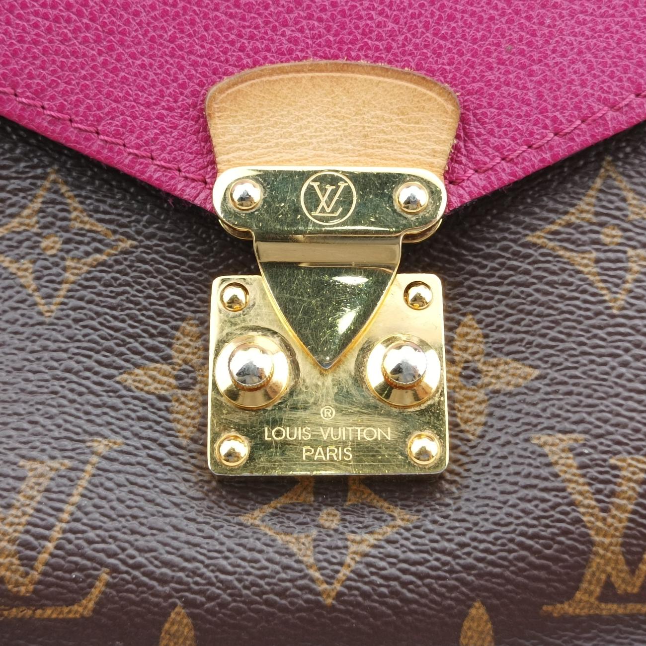 Secondhand Louis Vuitton PALLAS chain brown×Aurore Monogram Canvas×calf leather M41200 shoulderbag | stylenewstar