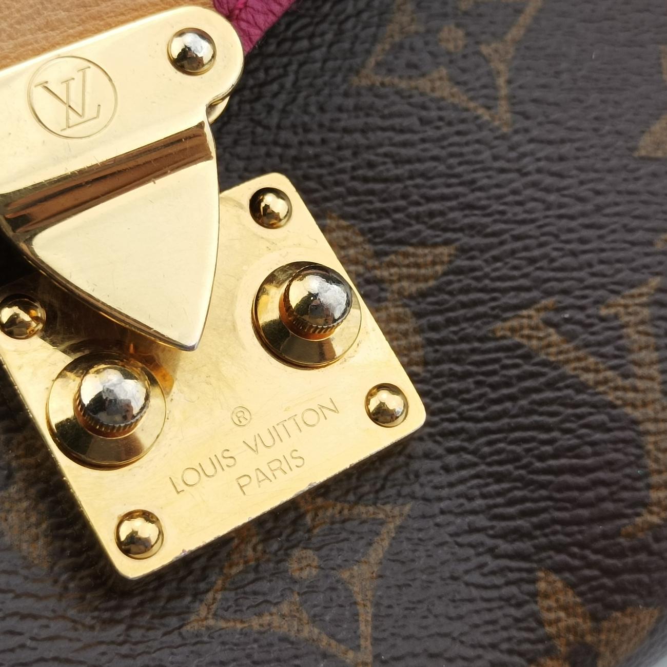 Secondhand Louis Vuitton PALLAS chain brown×Aurore Monogram Canvas×calf leather M41200 shoulderbag | stylenewstar