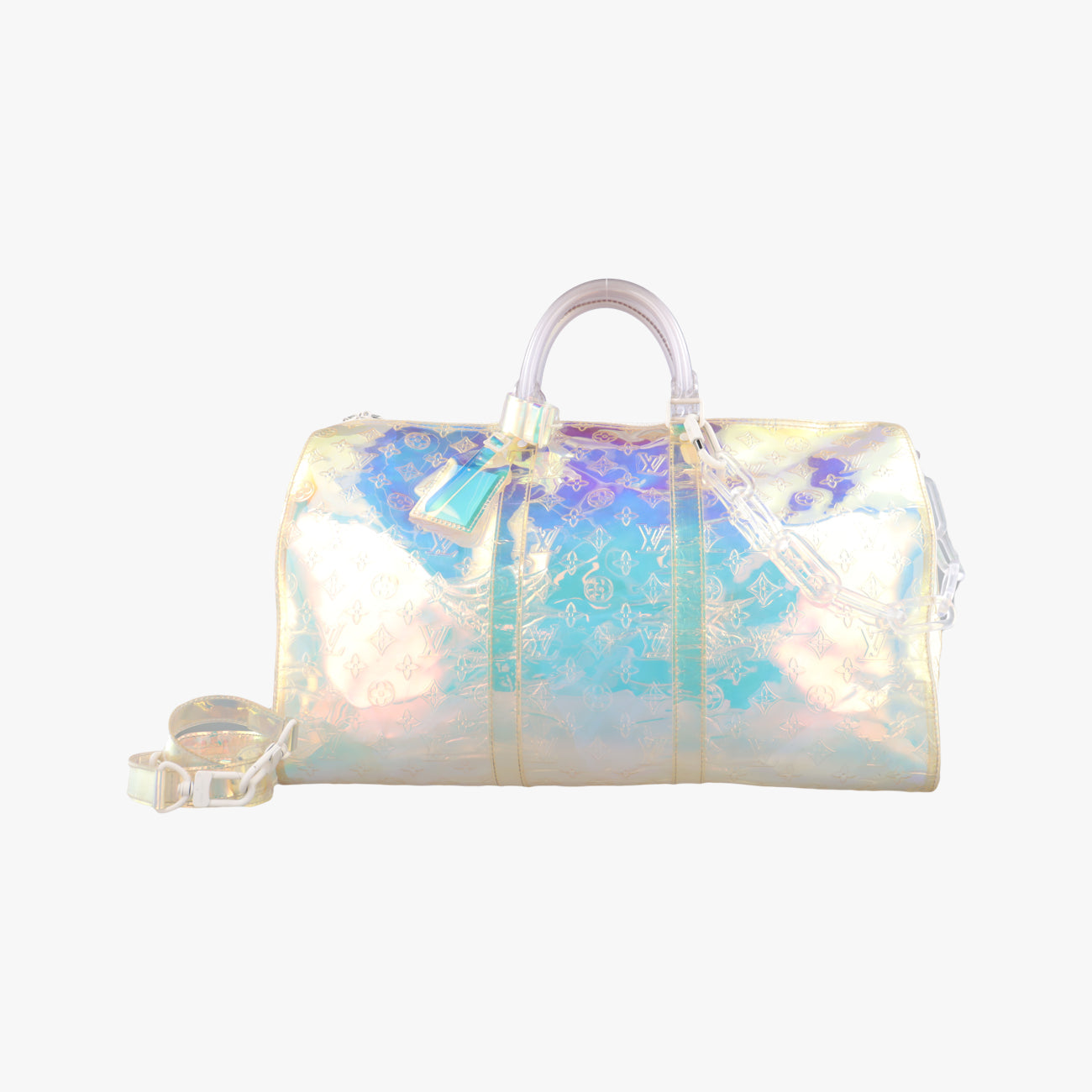 Pre-owned Louis Vuitton Keepall Bandouliere 50 aurora Monogram Prism M53271 shoulderbag | stylenewstar