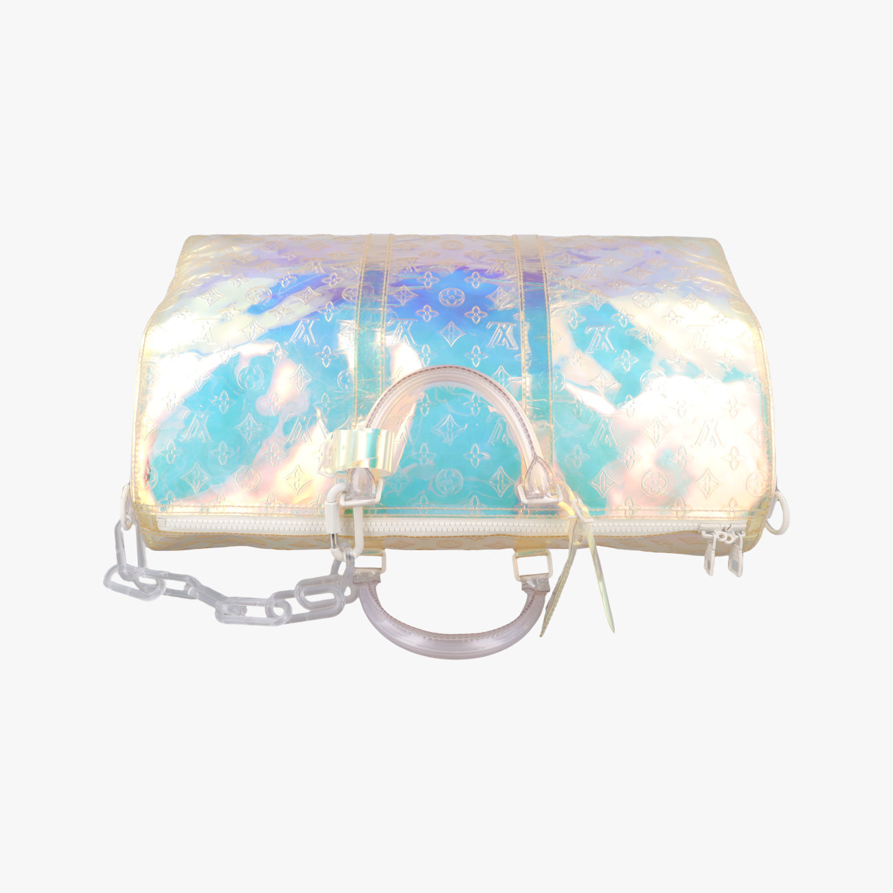 Pre-owned Louis Vuitton Keepall Bandouliere 50 aurora Monogram Prism M53271 shoulderbag | stylenewstar