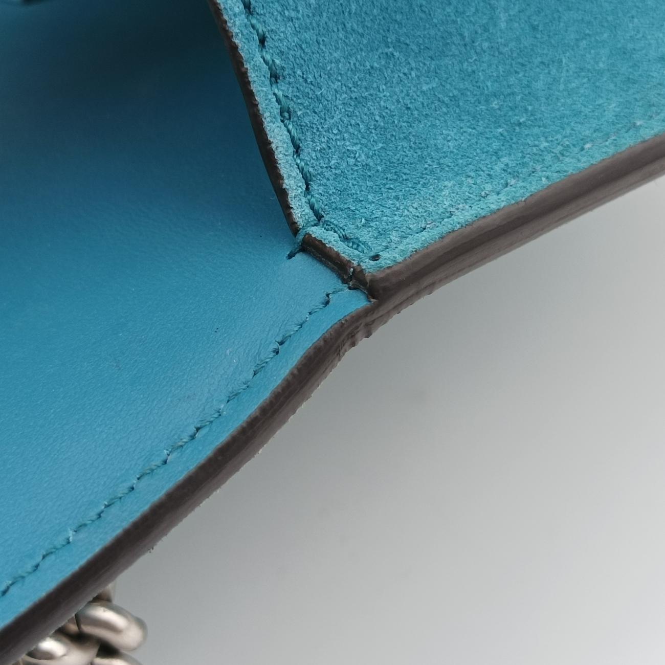 Pre-owned Gucci Dionysus Blue×Multicolour Suede 400249 shoulderbag | stylenewstar