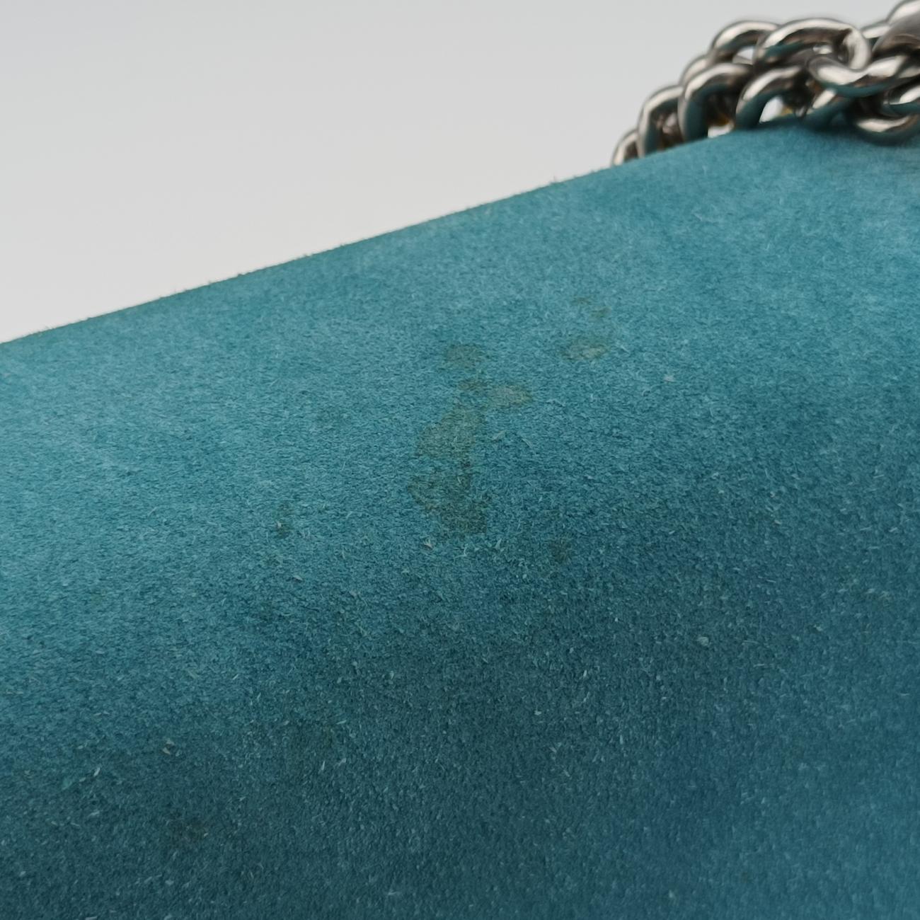 Pre-owned Gucci Dionysus Blue×Multicolour Suede 400249 shoulderbag | stylenewstar