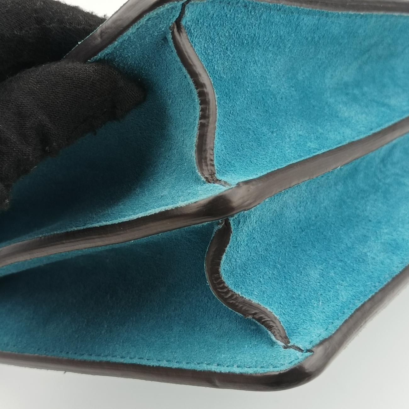 Pre-owned Gucci Dionysus Blue×Multicolour Suede 400249 shoulderbag | stylenewstar