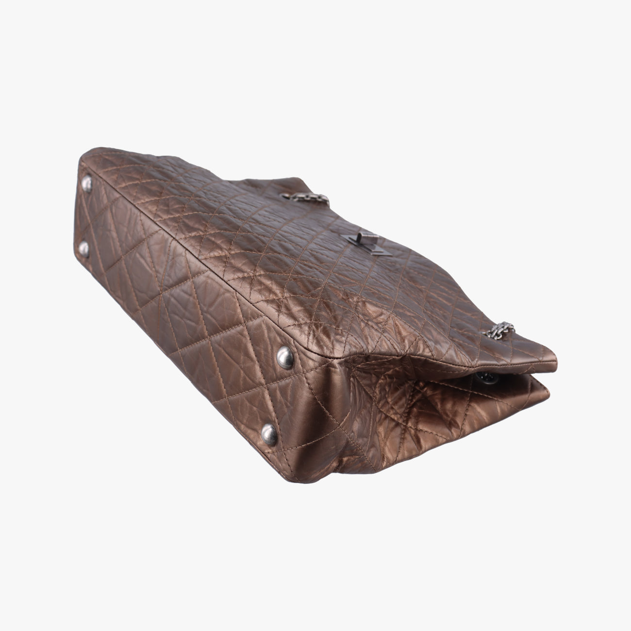 Vintage Chanel 2.55 Shopper tote Gold Brown Leather A50976 shoulderbag | stylenewstar