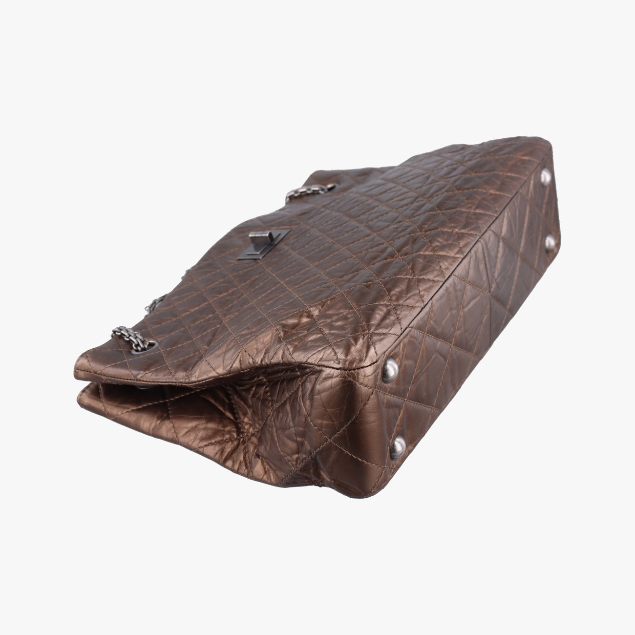 Vintage Chanel 2.55 Shopper tote Gold Brown Leather A50976 shoulderbag | stylenewstar