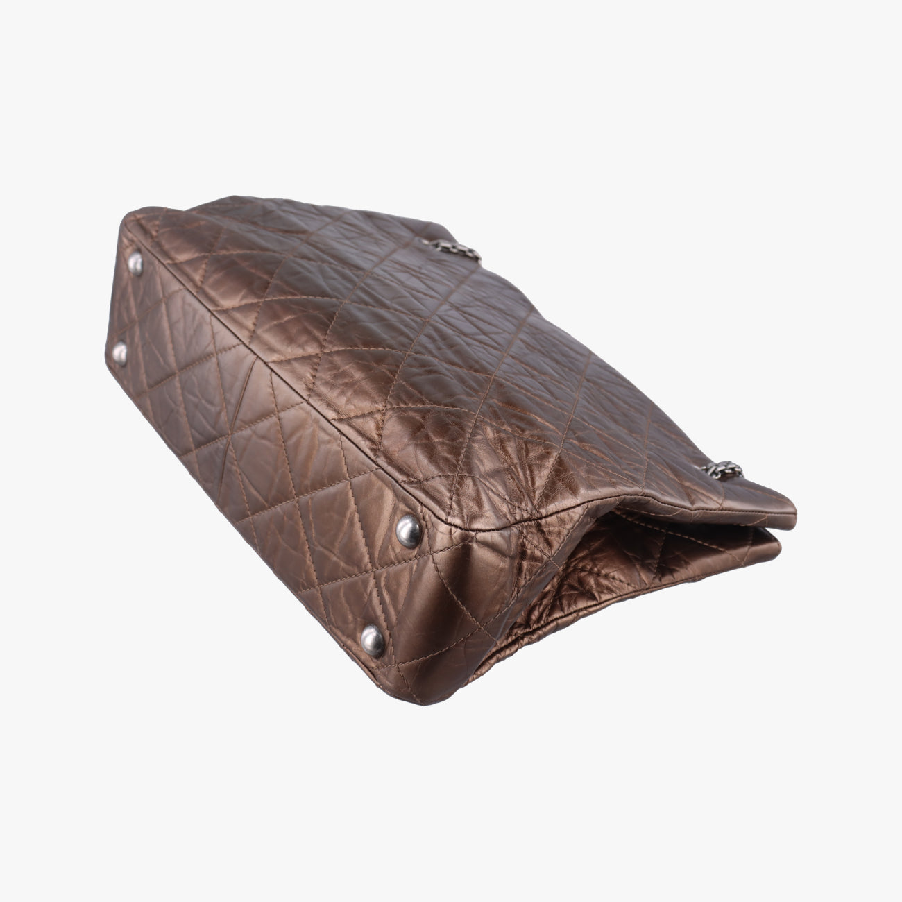 Vintage Chanel 2.55 Shopper tote Gold Brown Leather A50976 shoulderbag | stylenewstar