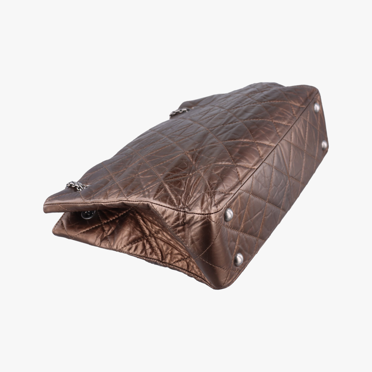 Vintage Chanel 2.55 Shopper tote Gold Brown Leather A50976 shoulderbag | stylenewstar