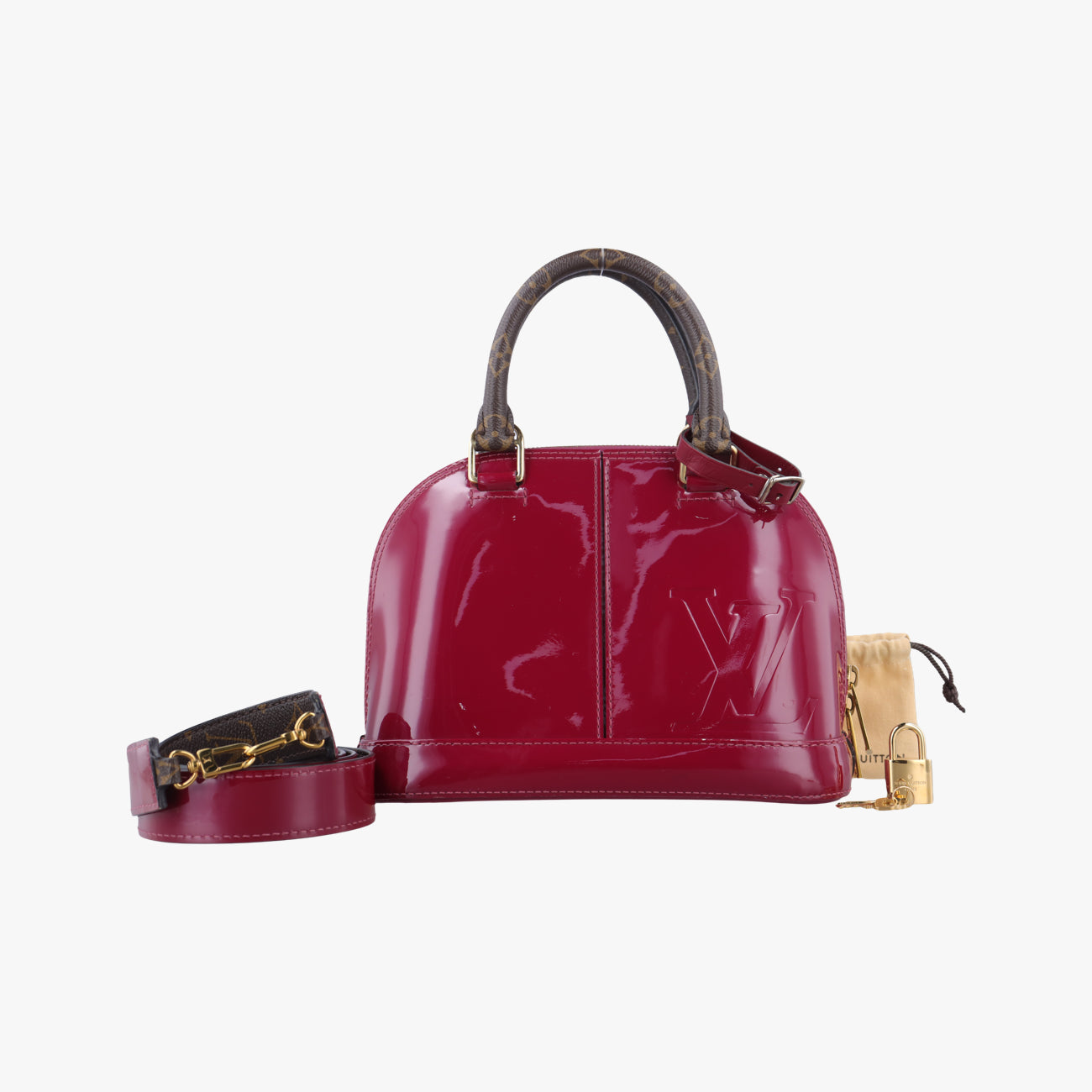 Pre-owned Louis Vuitton Alma BB　Miroir MAGENTA Vernis M54785 shoulderbag | stylenewstar