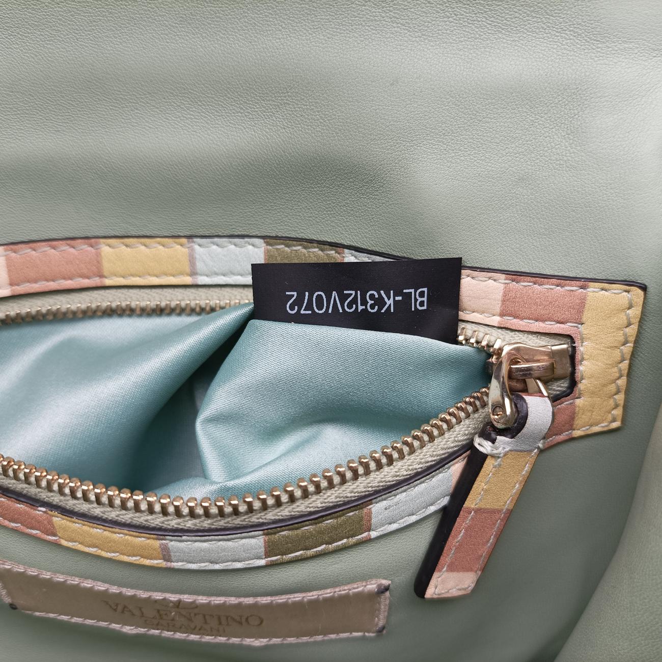 Pre-owned Valentino Rockstud Glam Lock Multicolour Leather  shoulderbag | stylenewstar