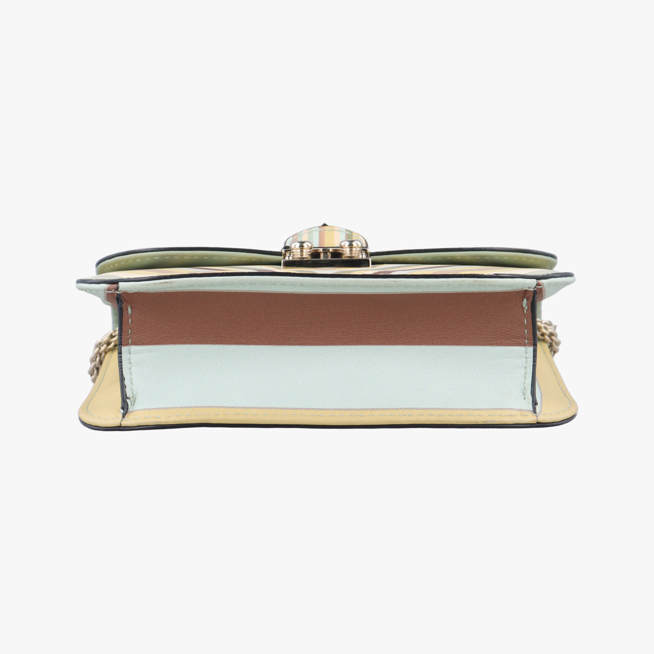 Pre-owned Valentino Rockstud Glam Lock Multicolour Leather  shoulderbag | stylenewstar