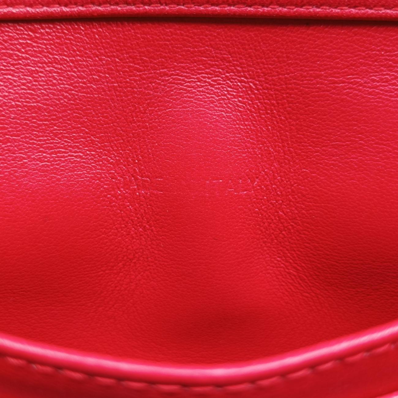 Pre-owned Christian Dior Cannage New Lock Red Enamel  shoulderbag | stylenewstar