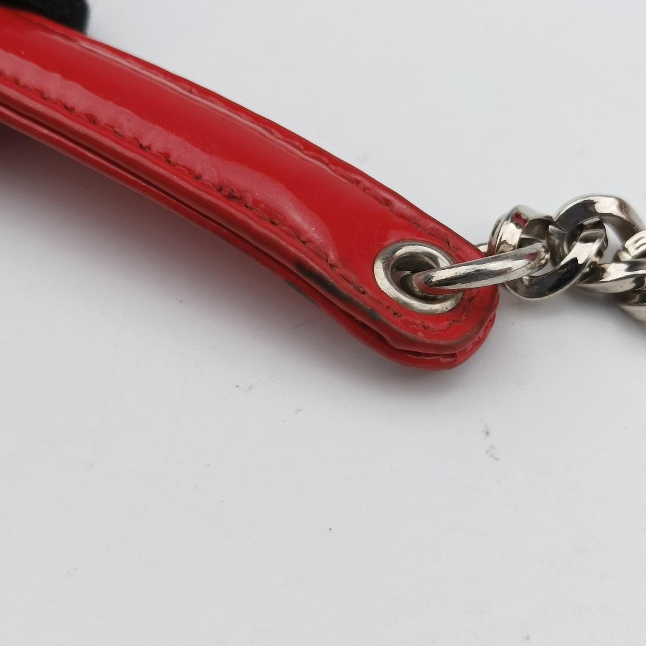 Pre-owned Christian Dior Cannage New Lock Red Enamel  shoulderbag | stylenewstar