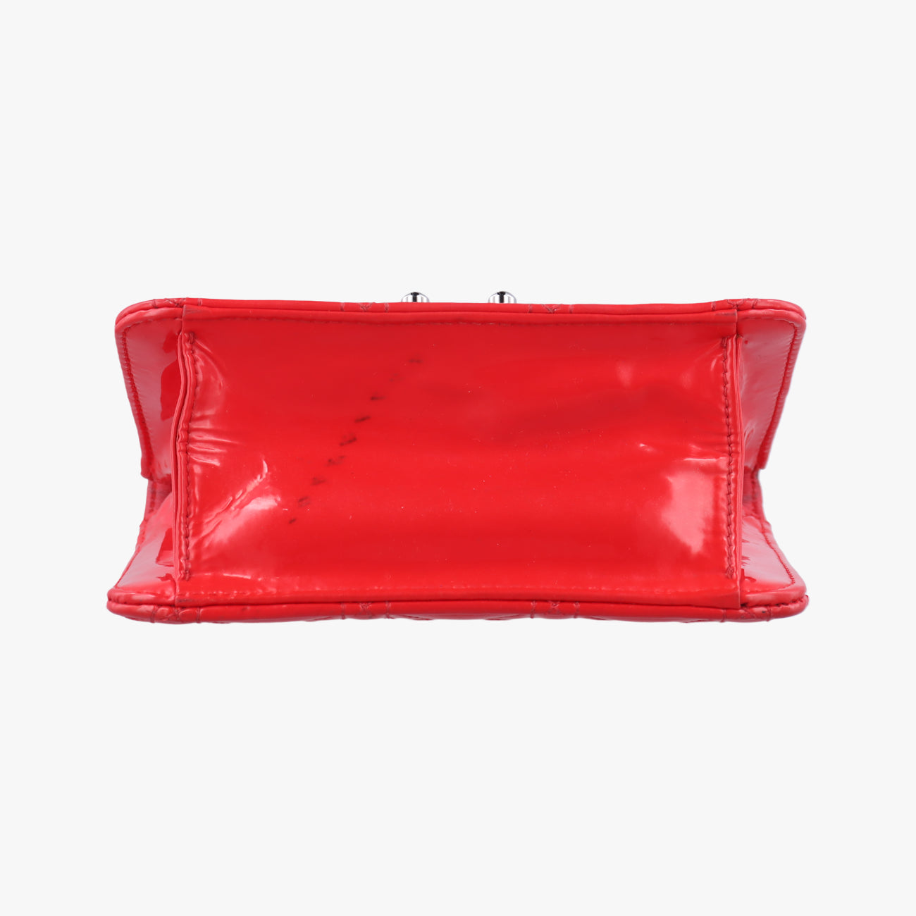 Pre-owned Christian Dior Cannage New Lock Red Enamel  shoulderbag | stylenewstar