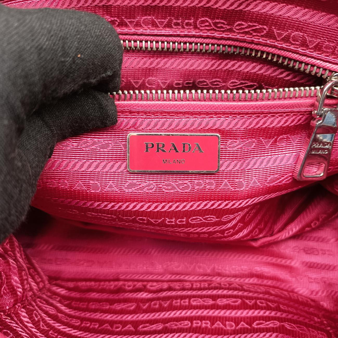 Pre-owned Prada Stitched quilting Rose nylon BR4965 shoulderbag | stylenewstar