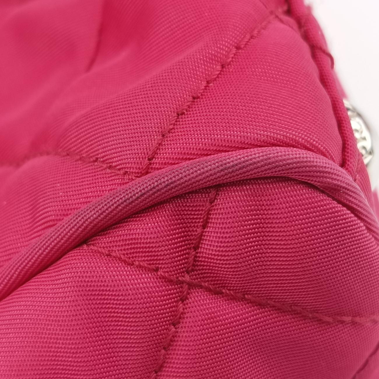 Pre-owned Prada Stitched quilting Rose nylon BR4965 shoulderbag | stylenewstar