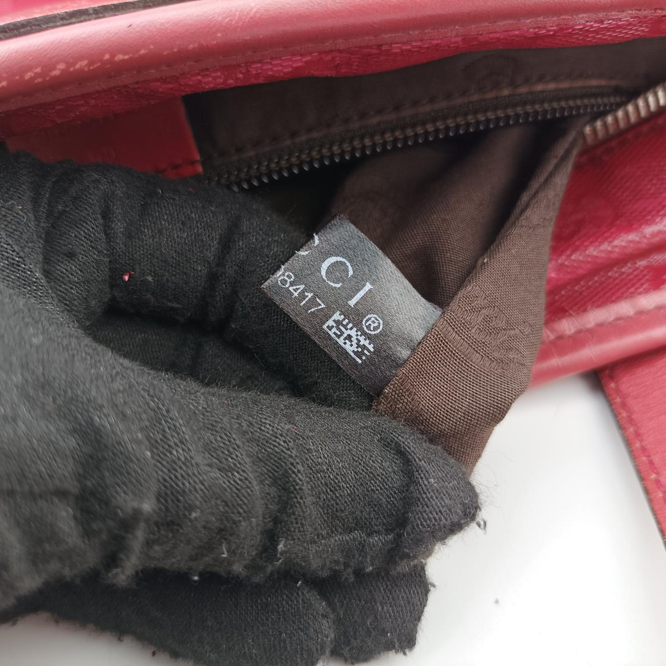 Pre-owned Gucci GG Imprime Red Leather 211138 shoulderbag | stylenewstar