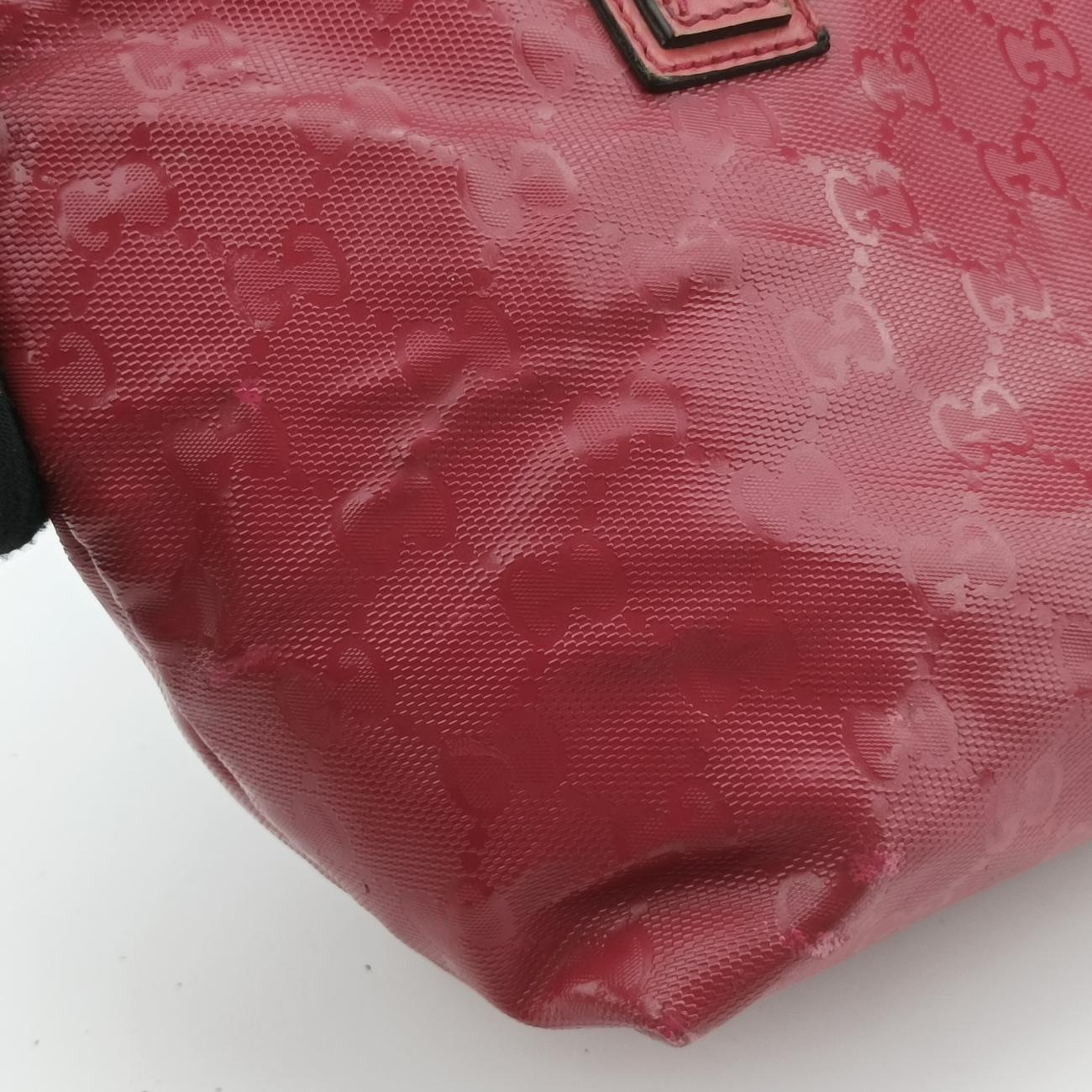 Pre-owned Gucci GG Imprime Red Leather 211138 shoulderbag | stylenewstar