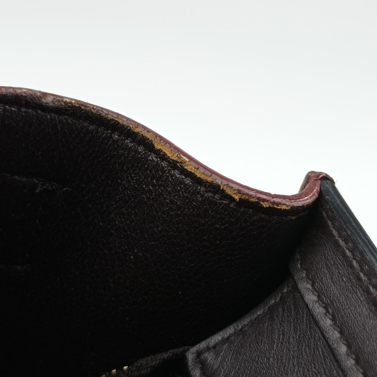 Pre-owned Celine luggage nano shopper Black x Red xBurgundy Leather  shoulderbag | stylenewstar