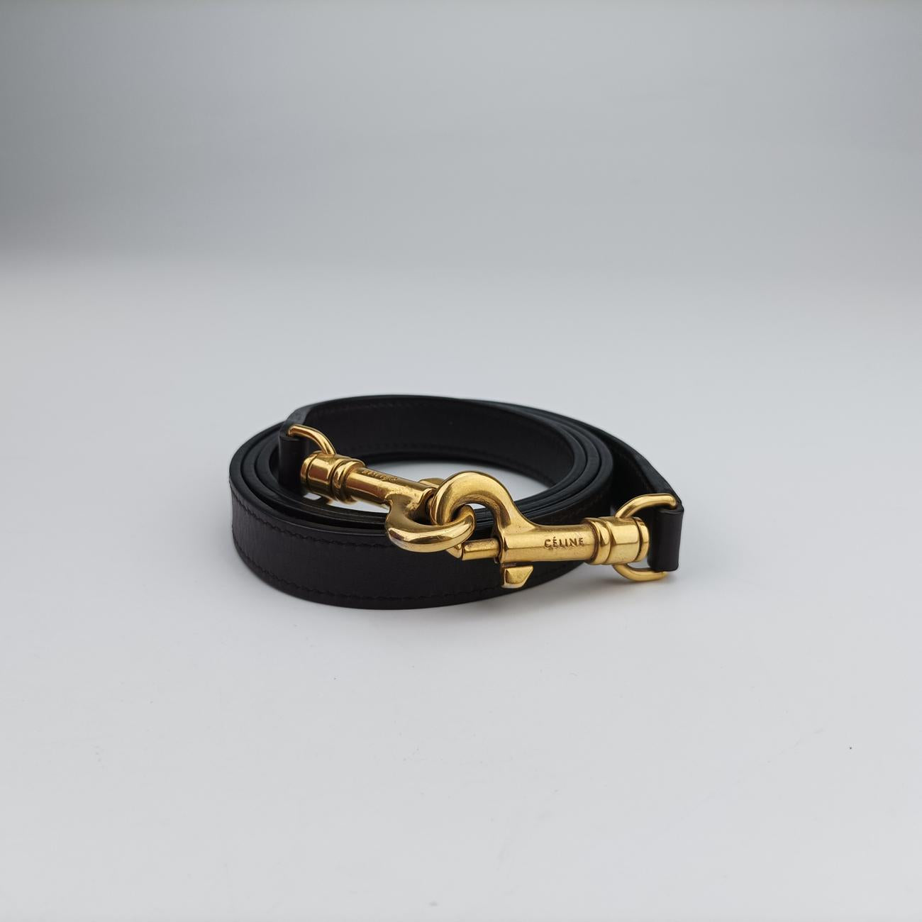 Pre-owned Celine luggage nano shopper Black x Red xBurgundy Leather  shoulderbag | stylenewstar