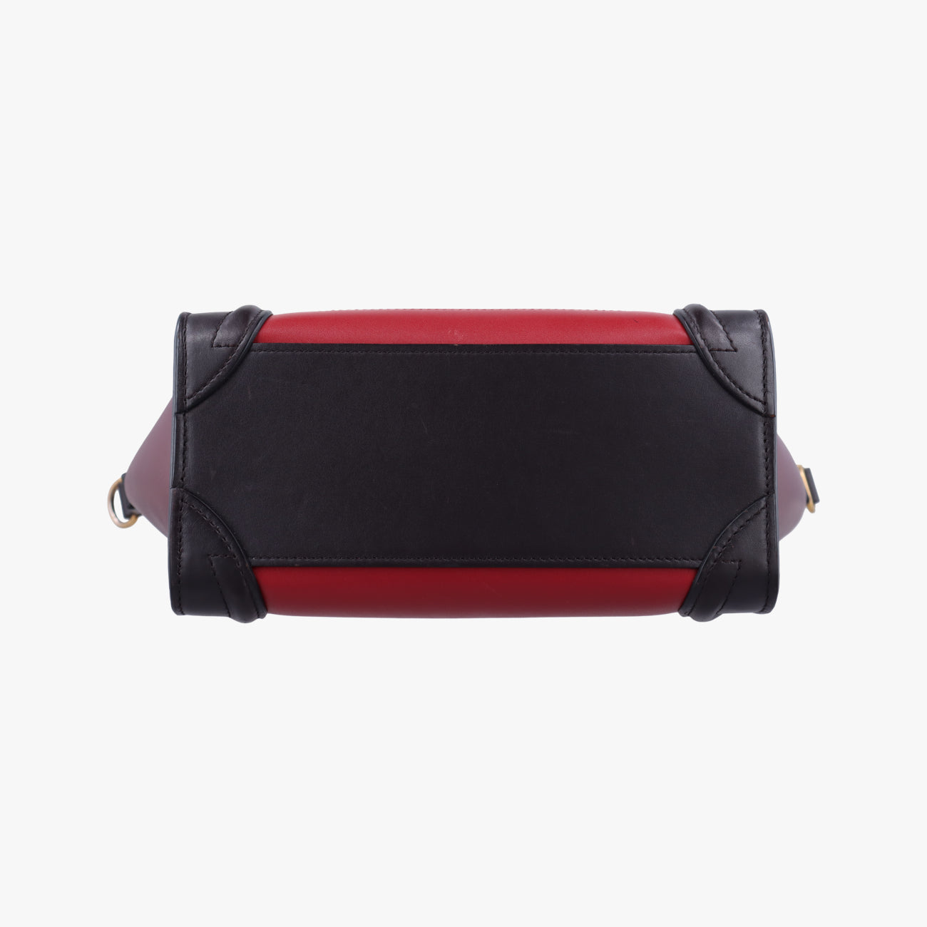 Pre-owned Celine luggage nano shopper Black x Red xBurgundy Leather  shoulderbag | stylenewstar