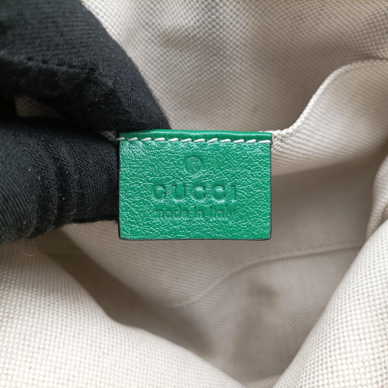 Pre-owned Gucci GG Marmont Beige×Multicolour straw 574433 shoulderbag | stylenewstar