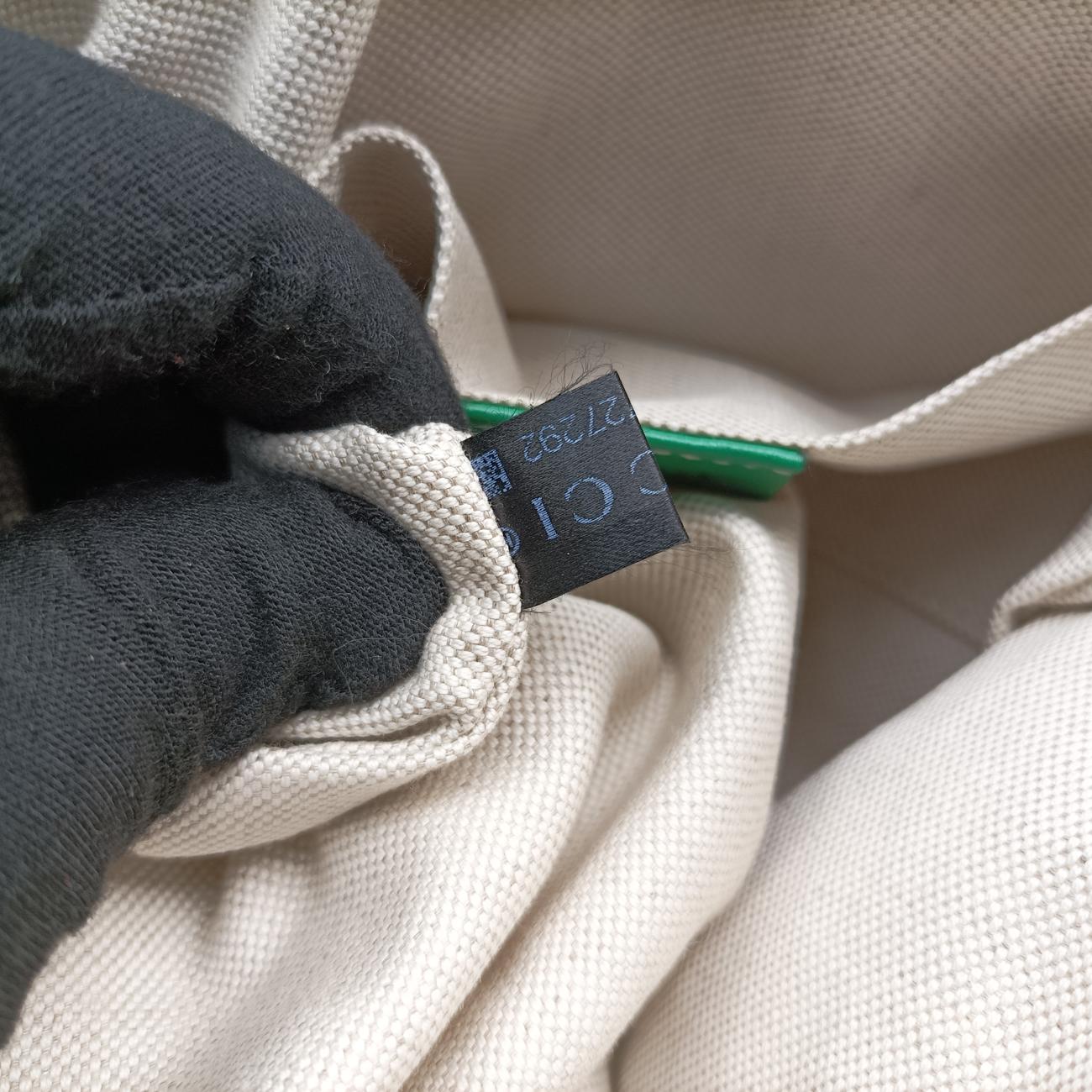 Pre-owned Gucci GG Marmont Beige×Multicolour straw 574433 shoulderbag | stylenewstar