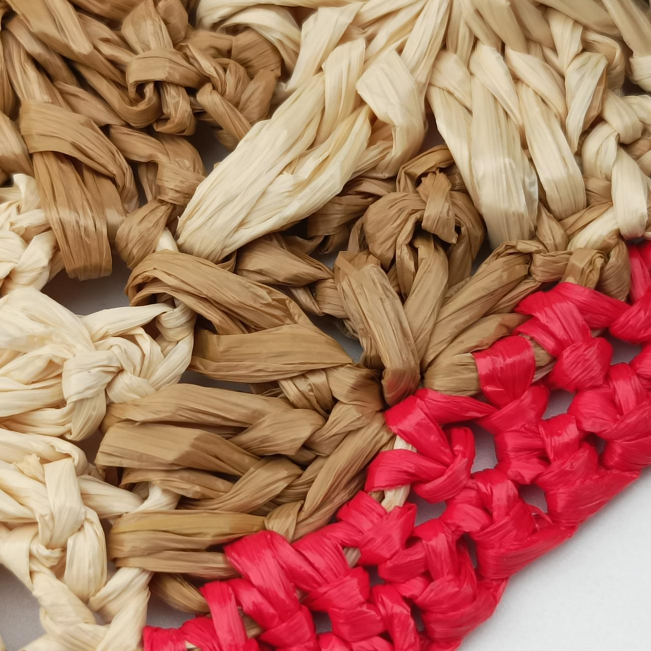 Pre-owned Gucci GG Marmont Beige×Multicolour straw 574433 shoulderbag | stylenewstar