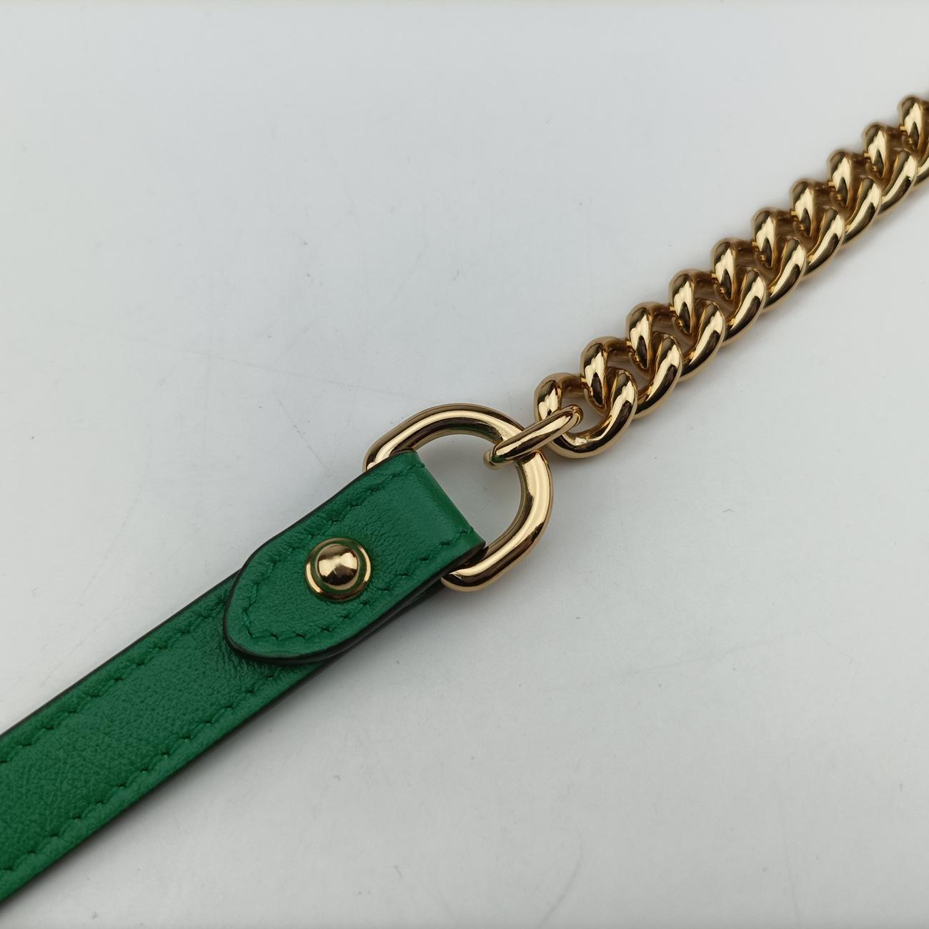 Pre-owned Gucci GG Marmont Beige×Multicolour straw 574433 shoulderbag | stylenewstar