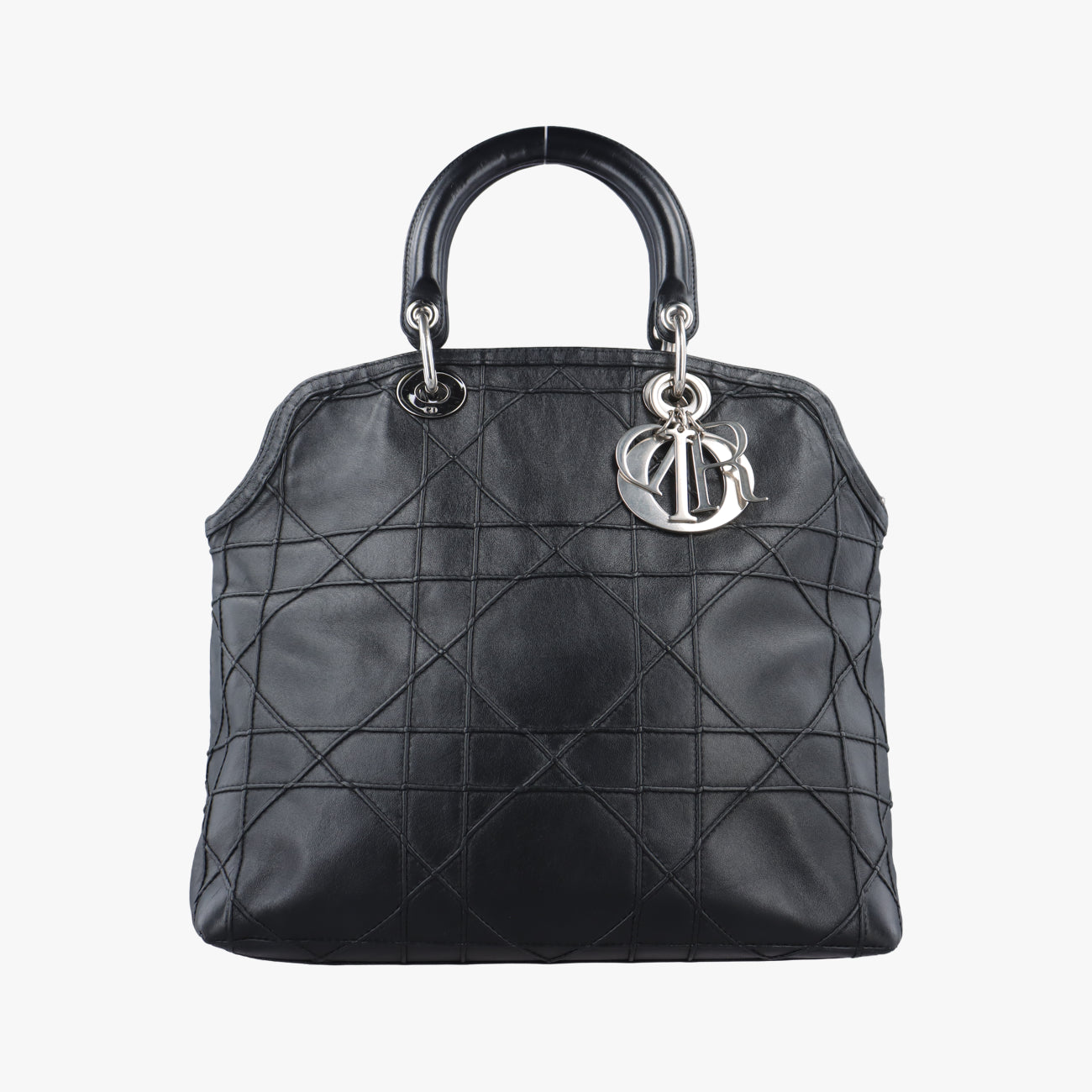 Pre-owned Christian Dior granville Black lambskin  handbag | stylenewstar