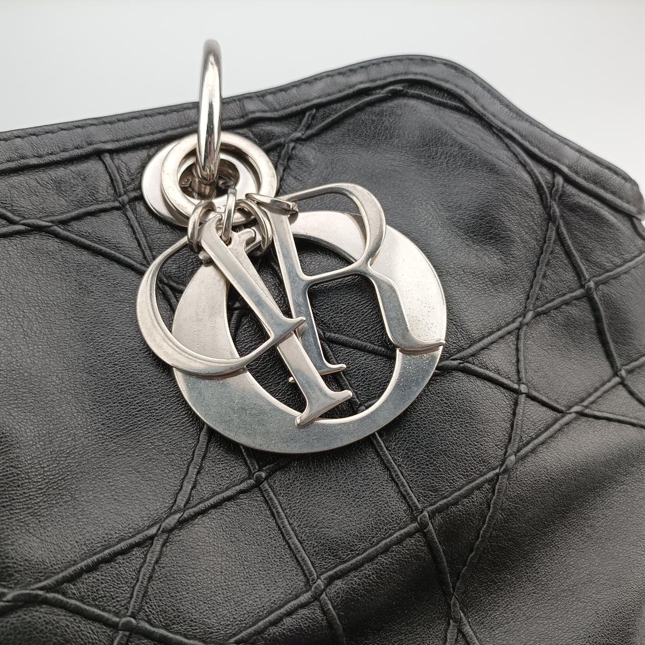 Pre-owned Christian Dior granville Black lambskin  handbag | stylenewstar