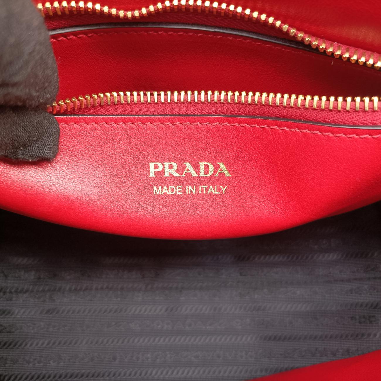 Pre-owned Prada Paradigm Bag Red saffiano leather  shoulderbag | stylenewstar