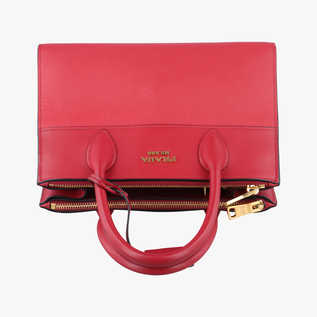 Pre-owned Prada Paradigm Bag Red saffiano leather  shoulderbag | stylenewstar