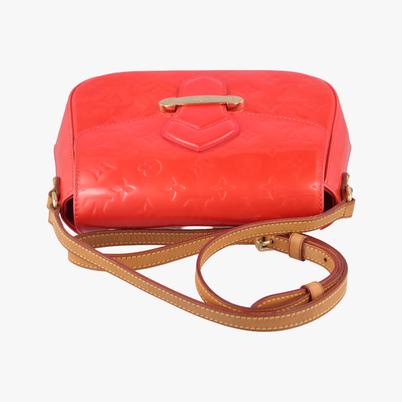Pre-owned Louis Vuitton Bellflower PM Rouge Vernis M91728 shoulderbag | stylenewstar