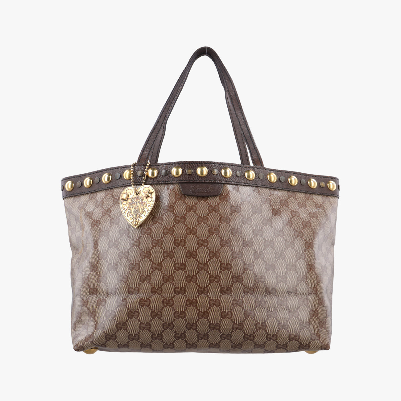 Secondhand Gucci GG Crystal Brown canvas 207291 handbag | stylenewstar