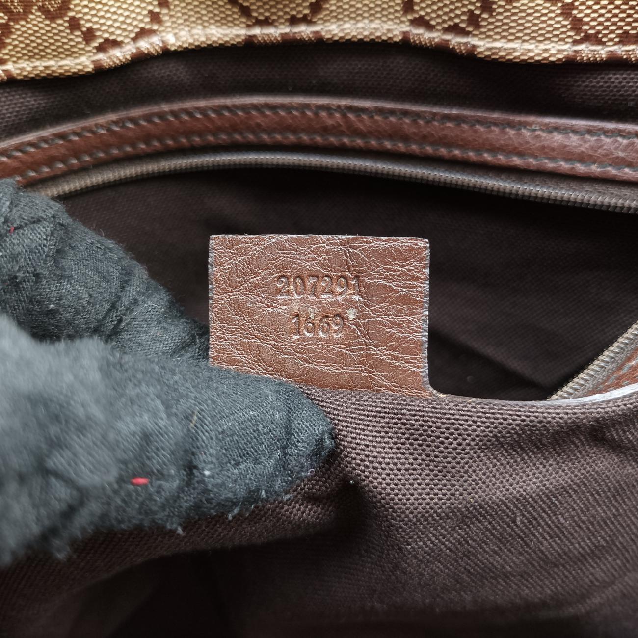 Secondhand Gucci GG Crystal Brown canvas 207291 handbag | stylenewstar