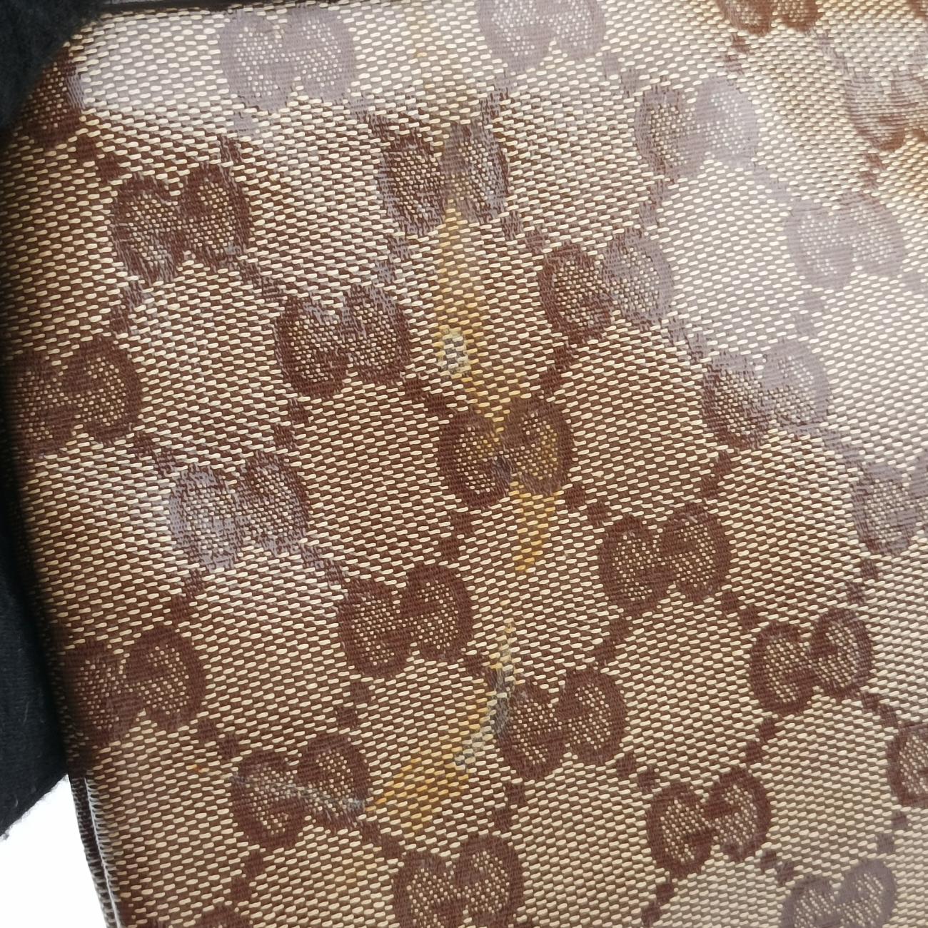 Secondhand Gucci GG Crystal Brown canvas 207291 handbag | stylenewstar