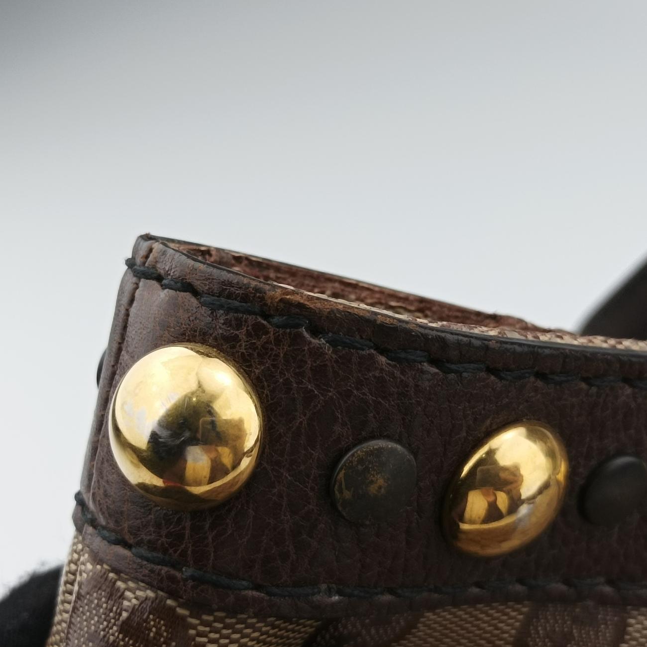 Secondhand Gucci GG Crystal Brown canvas 207291 handbag | stylenewstar