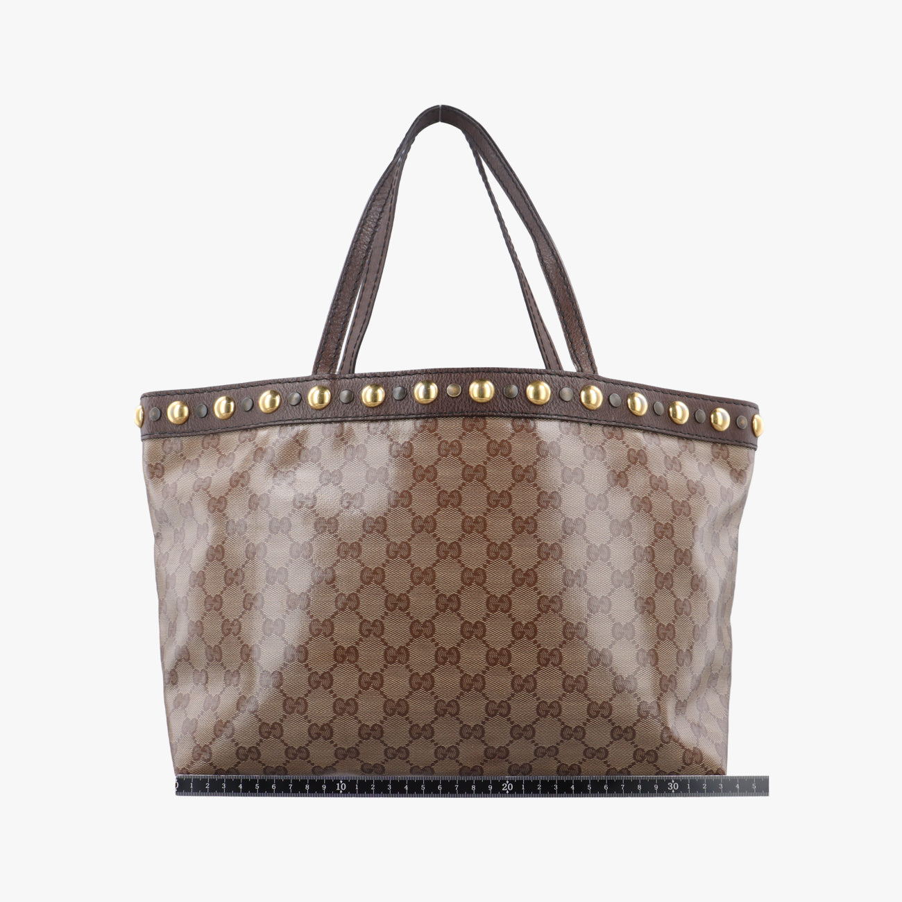 Secondhand Gucci GG Crystal Brown canvas 207291 handbag | stylenewstar