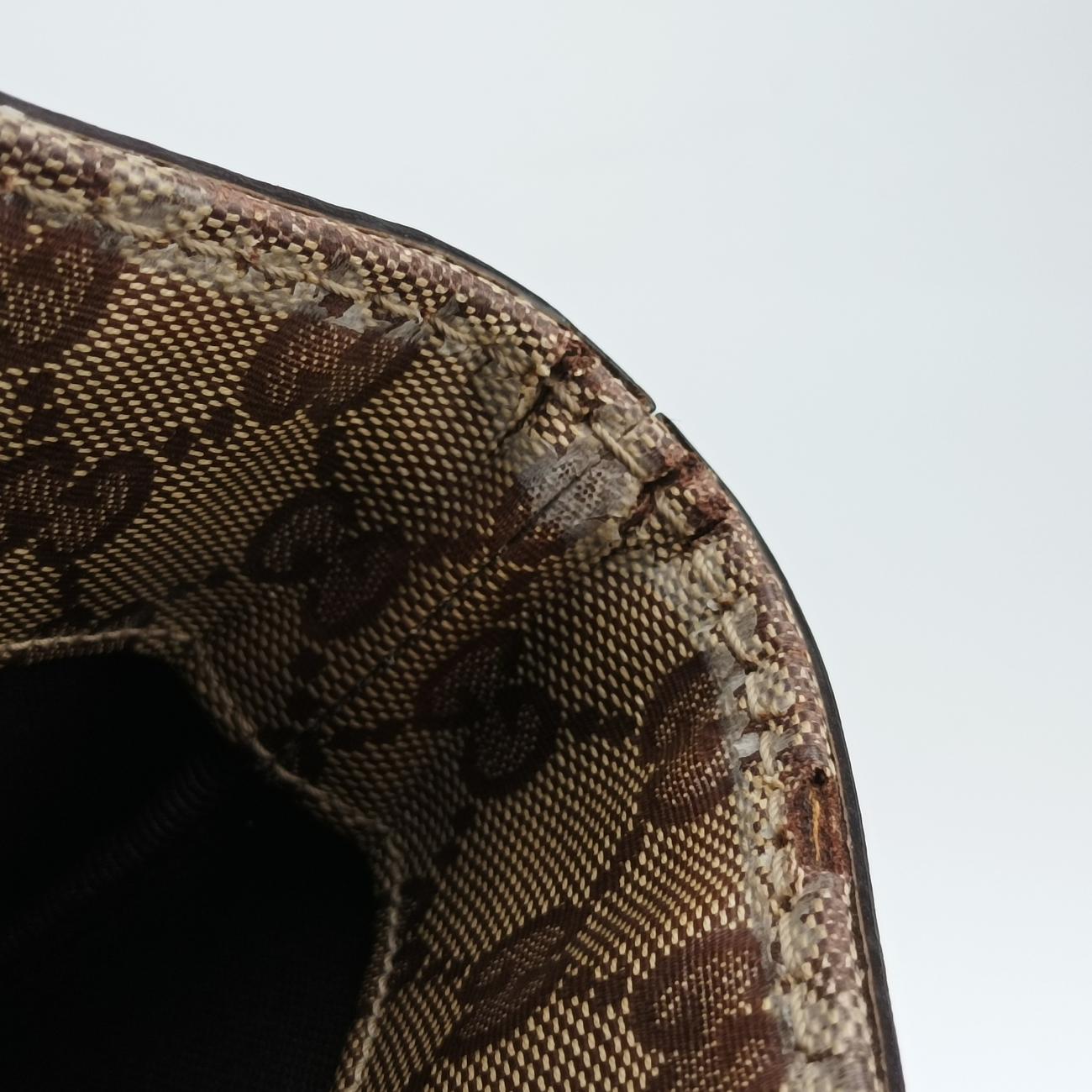 Secondhand Gucci GG Crystal Brown canvas 207291 handbag | stylenewstar